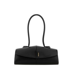 Jil Sander Women Black Leather Linea Shoulder Bag